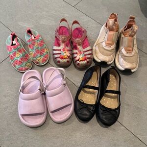 Bundle of Zara, Nike, Cat & Jack, crocs, Speedo girls shoes